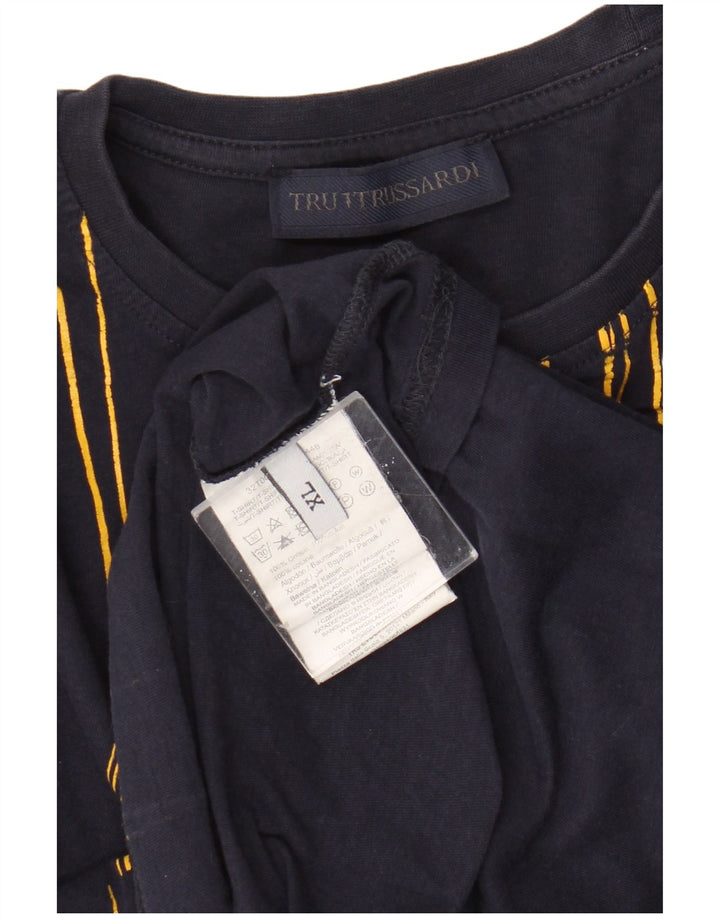 Trussardi muška grafička majica XL tamnoplavi pamuk