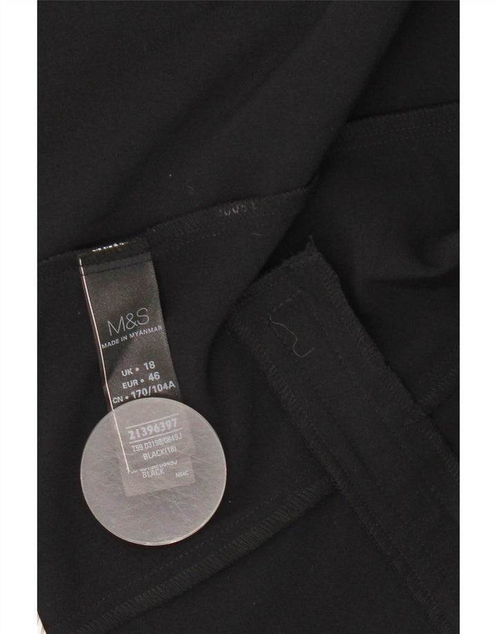 Marks & Spencer ženska jakna s otvorenim sakoom UK 18 XL crni poliester