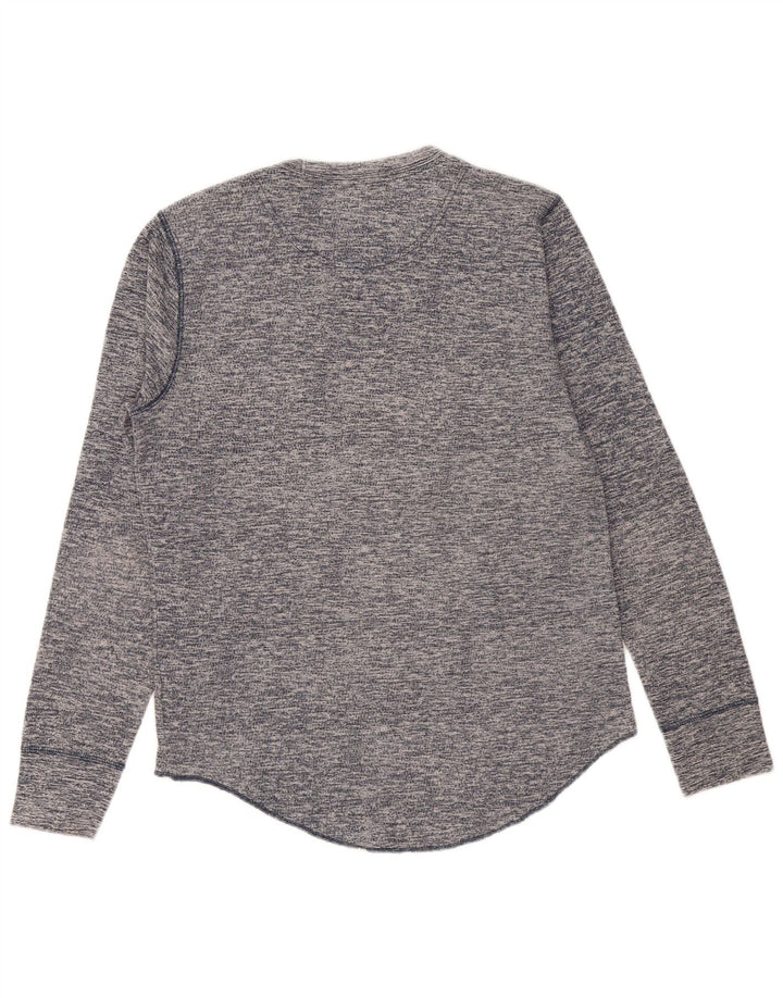 HOLLISTER Muška majica dugih rukava, srednje tamnoplavi flekasti pamuk