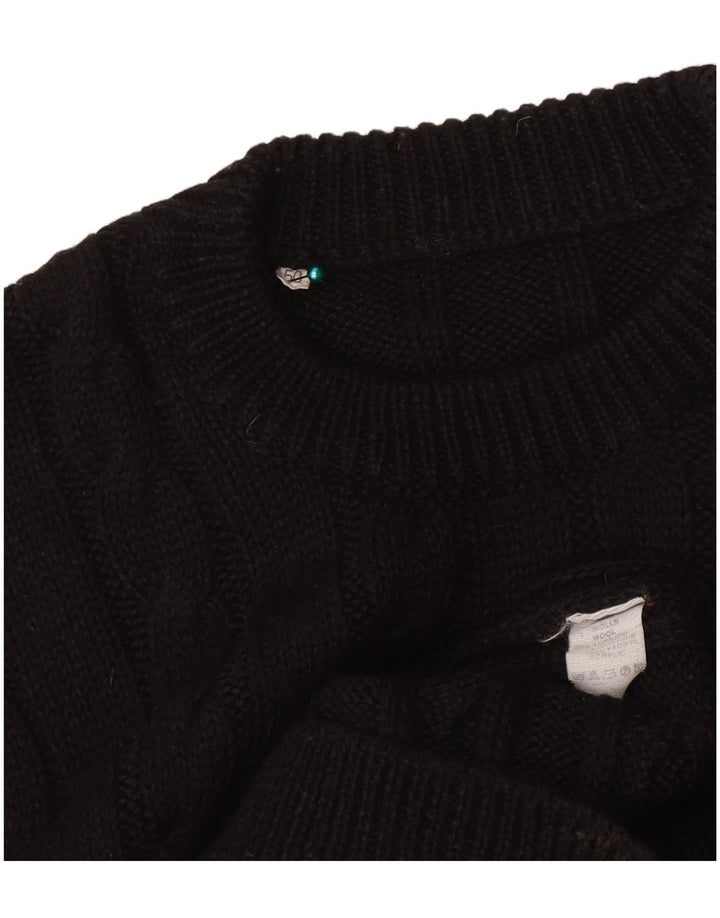 Vintage ženska džemper haljina IT 50 XL crna vuna