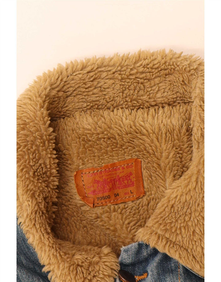 Levi's Mens 70500 Sherpa traper jakna UK 40 Large Blue