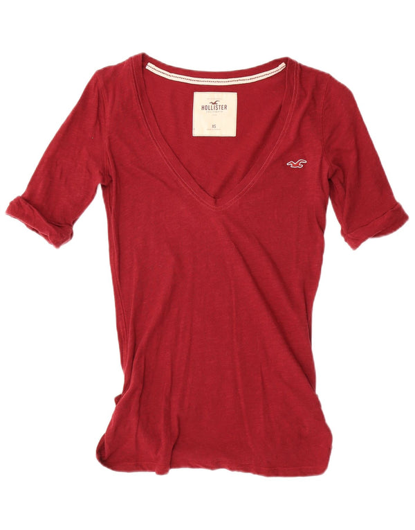 Hollister ženska majica kratkih rukava UK 6 XS crveni pamuk