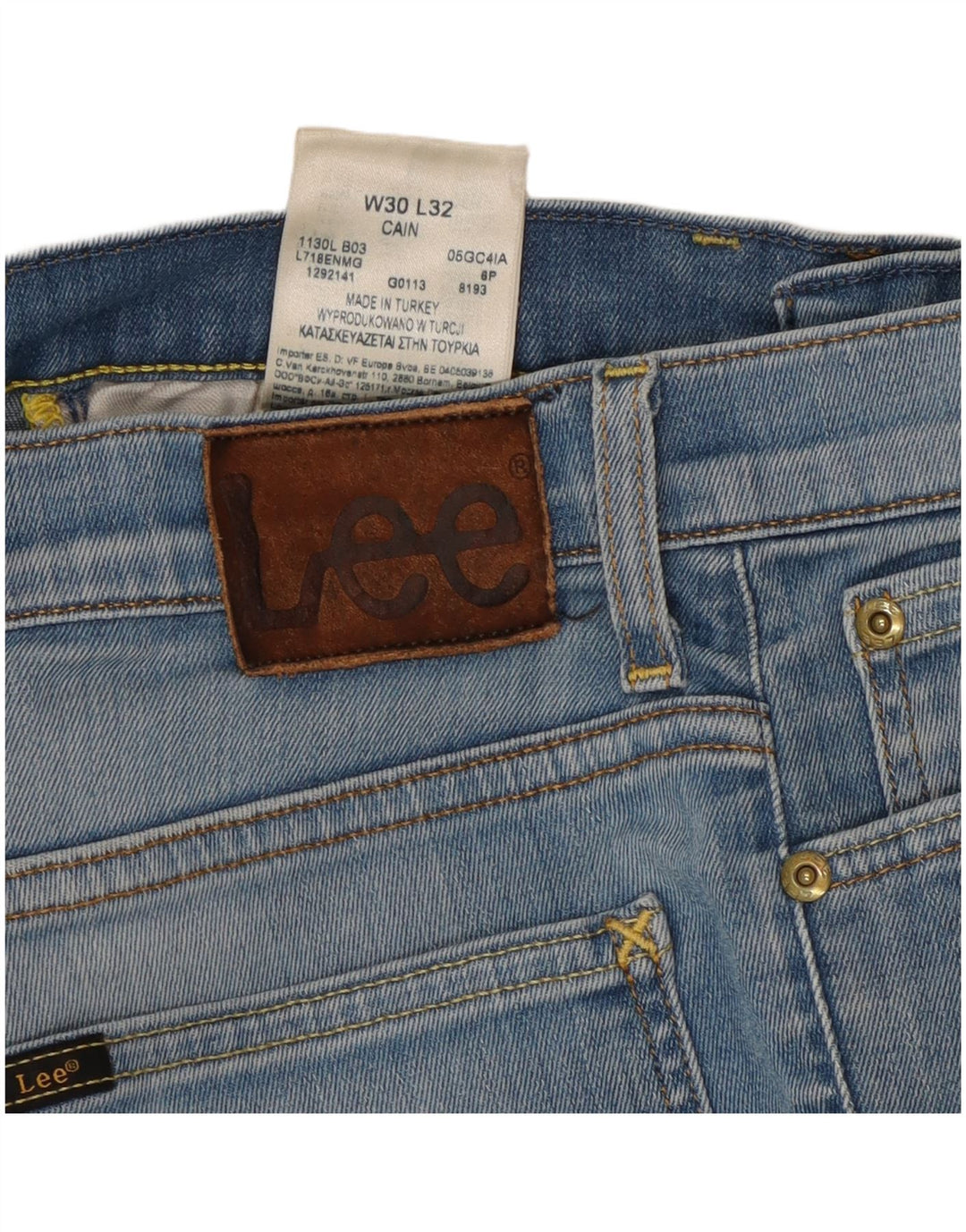 Ženske uske traperice LEE Cain W30 L27 plavi pamuk