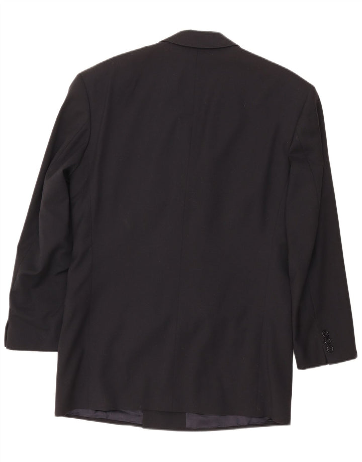 Hugo Boss muška jakna s dvostrukim kopčanjem UK 40 velika crna vunena