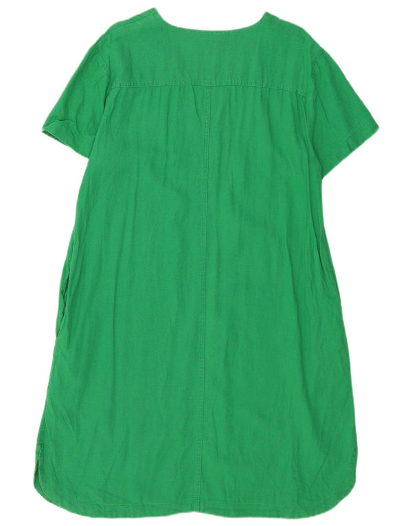 Marks & Spencer ženska šator haljina UK 16 Large Green Linen