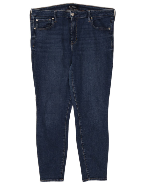 Gap ženske uske traperice UK 16 Large W33 L27 plavi pamuk