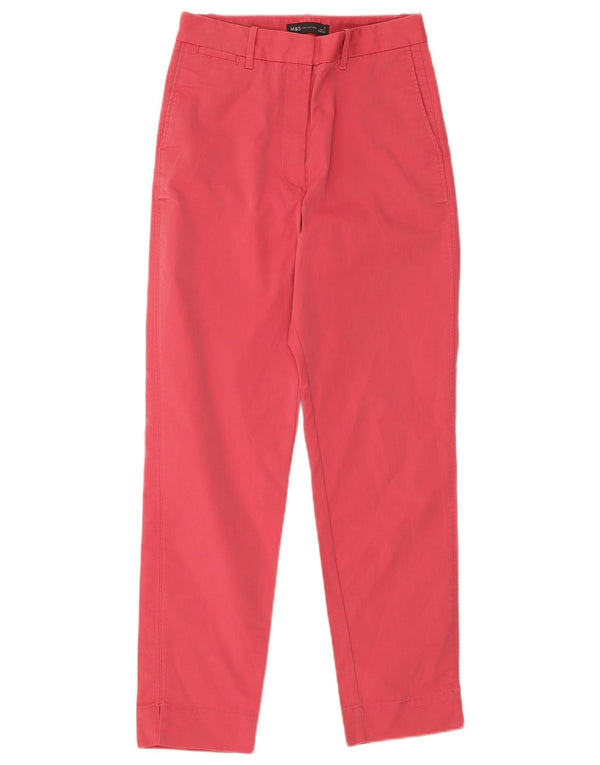 Marks & Spencer ženske chino hlače visokog struka UK 8 male W26 L27 ružičasta