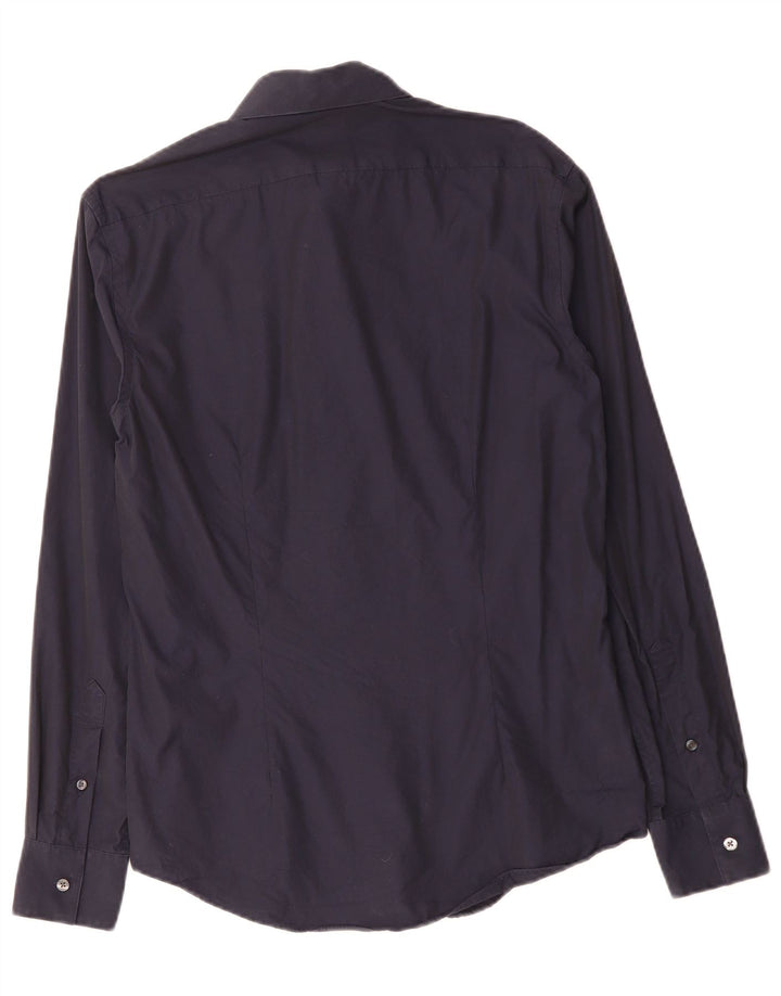 CALVIN KLEIN Muška uska košulja Mala tamnoplava pamuk