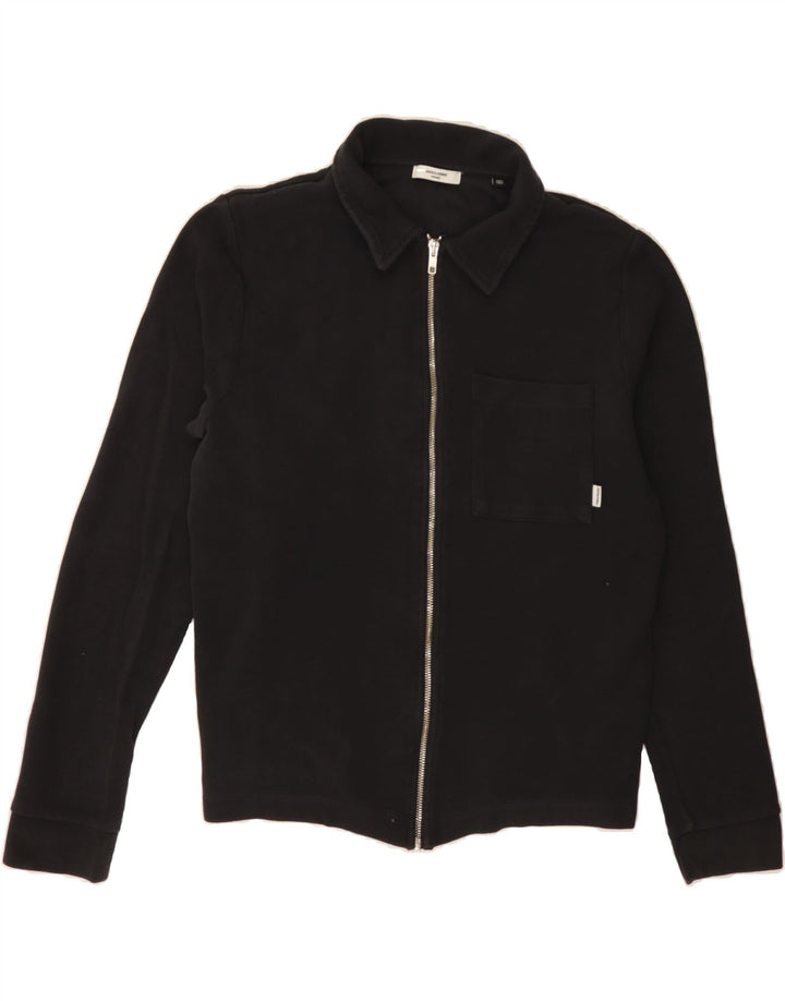 JACK & JONES Womens Tracksuit Top Jacket UK 16 Large Black Cotton Vintage Jack & Jones and Second-Hand Jack & Jones from Messina Hembry 