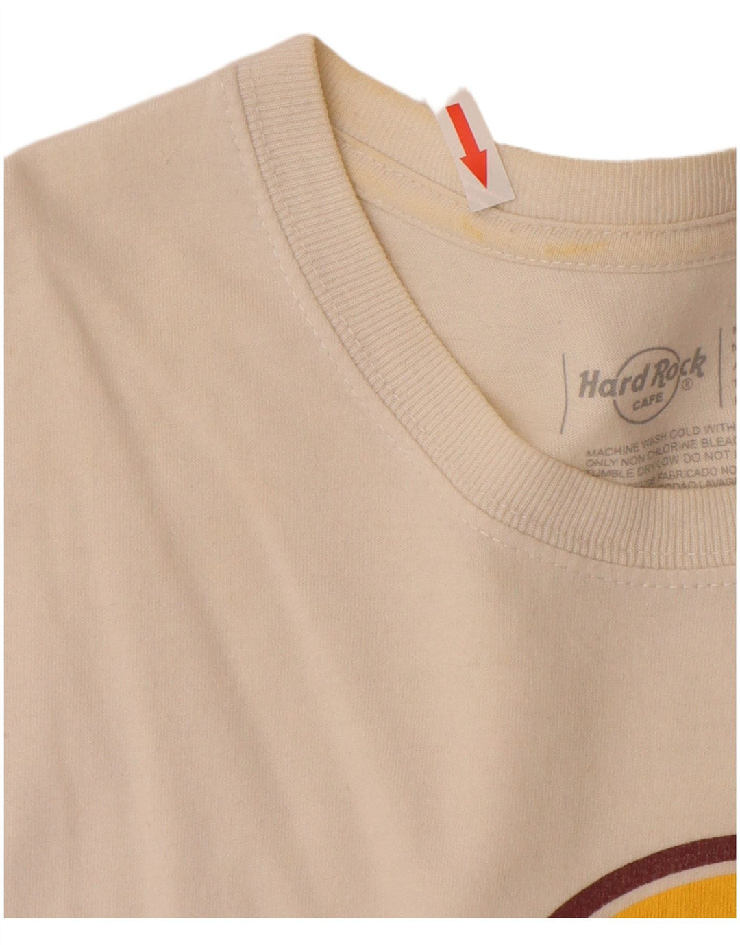 Hard Rock Cafe muška majica kratkih rukava Lisboa Graphic T-Shirt Srednje bijelog pamuka