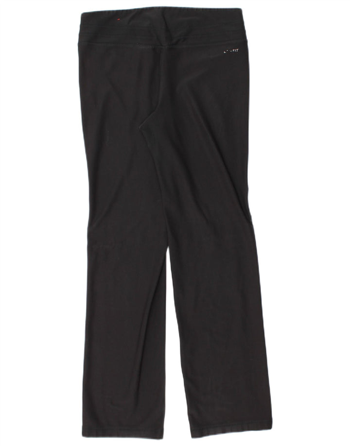 Nike Ženske Dri Fit Trenirke Hlače UK 10 Male crne poliesterske