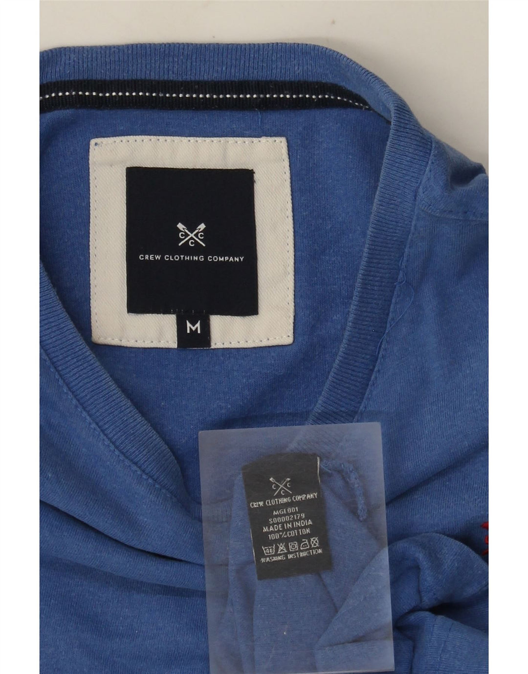 Crew Clothing Muška majica kratkih rukava Srednje plavi pamuk