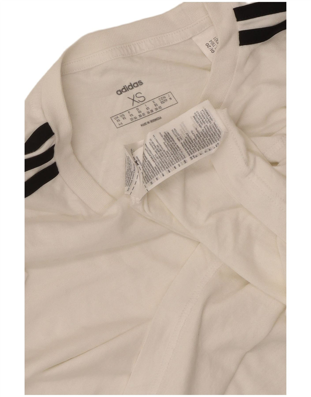 ADIDAS ženska majica kratkih rukava UK 4/6 XS bijeli pamuk