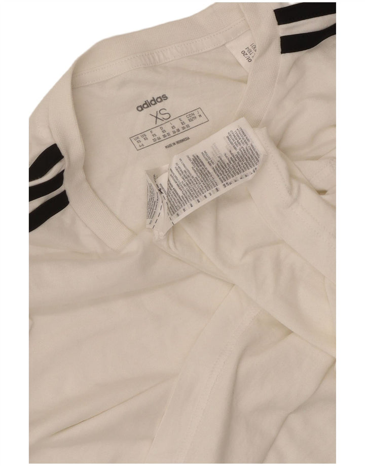 ADIDAS ženska majica kratkih rukava UK 4/6 XS bijeli pamuk