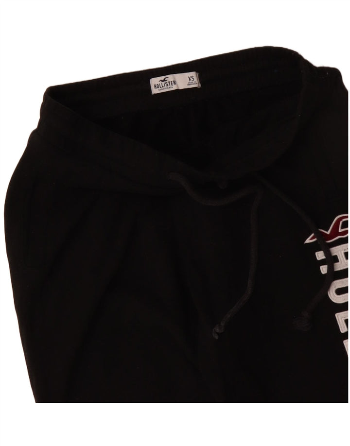 HOLLISTER Ženske grafičke trenirke Hlače Joggers UK 6 XS crni pamuk