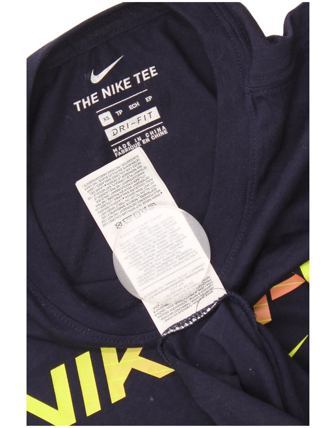 NIKE muška Dri Fit majica kratkih rukava XS tamnoplavi poliester
