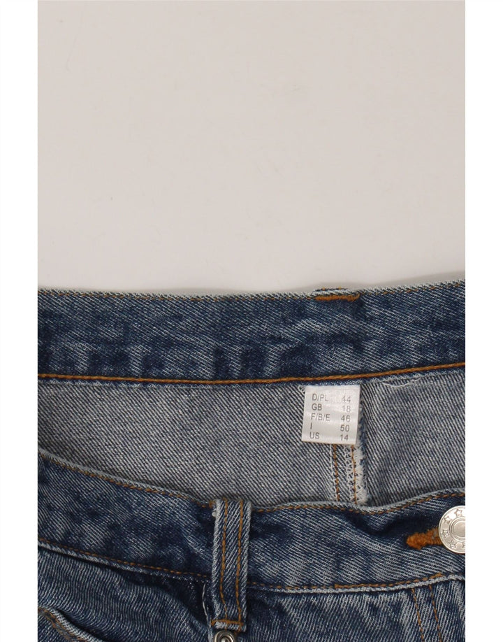 VINTAGE ženska traper suknja visokog struka UK 18 XL W32 Plava