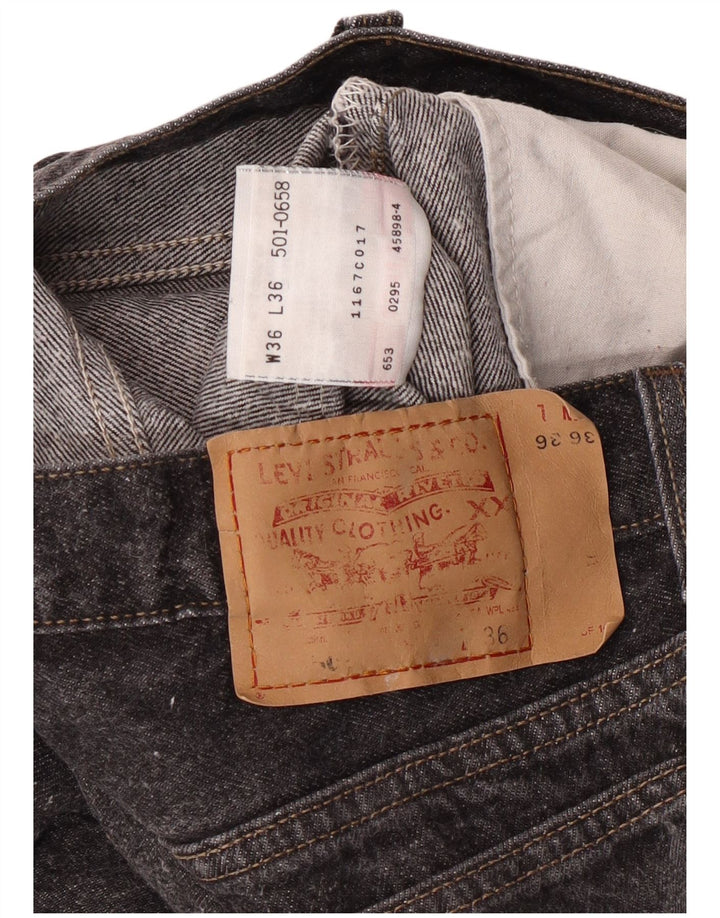 LEVI'S muške ravne traperice W36 L36 sivi pamuk