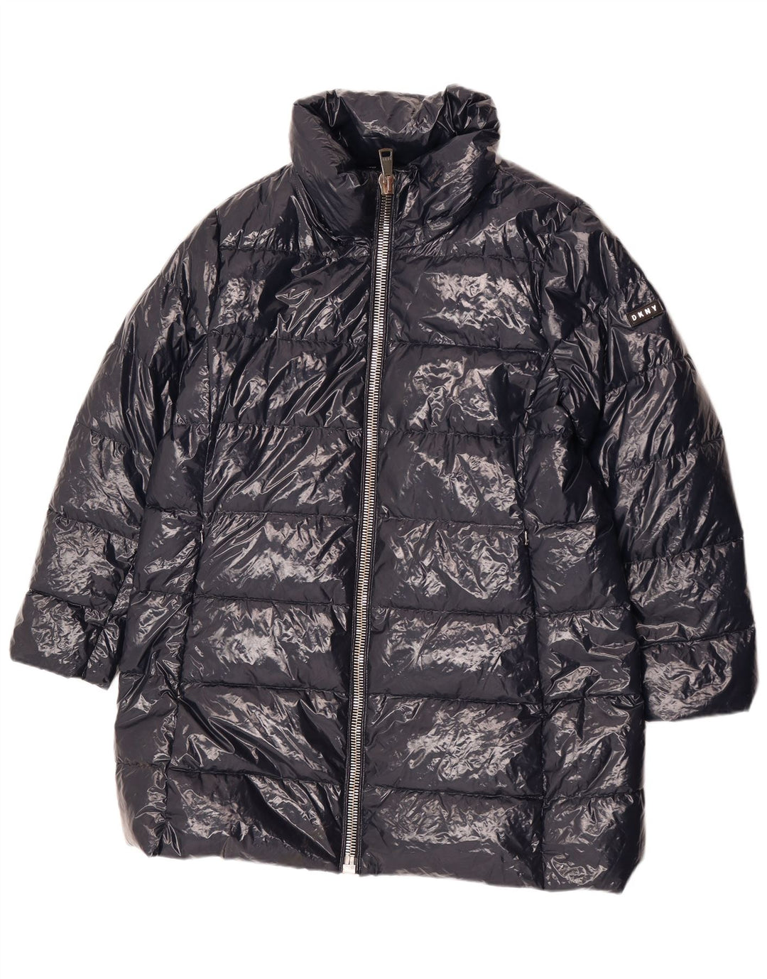 Dkny ženski podstavljeni kaput UK 18 XL tamnoplavi najlon
