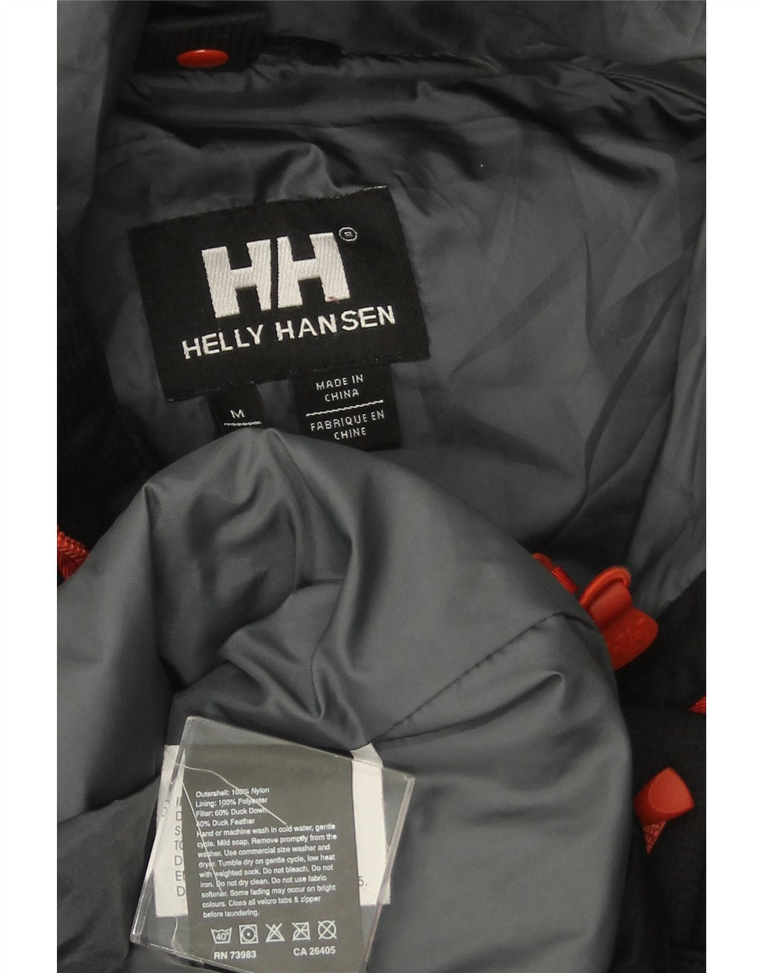 HELLY HANSEN Muška podstavljena jakna s kapuljačom UK 38 Srednji crni najlon