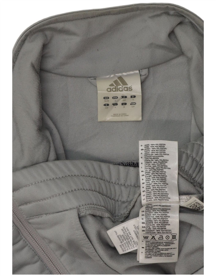 Adidas muška trenirka gornja jakna UK 36/38 mala siva poliester u boji