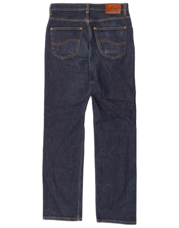 Lee Mens Brooklyn Straight Jeans W30 L32 Plavi pamuk