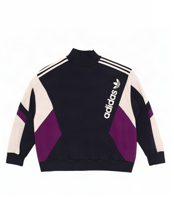 Adidas ženski džemper s grafičkim motivima UK 16 Veliki tamnoplavi blok boja