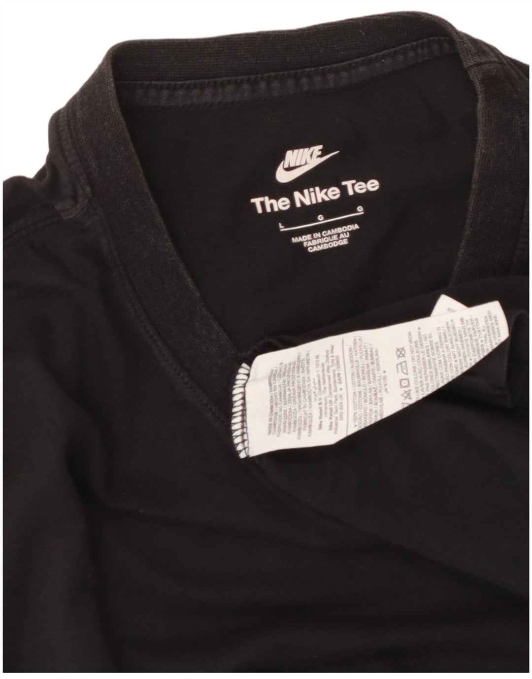 NIKE Muška majica kratkih rukava Velika crna pamučna majica