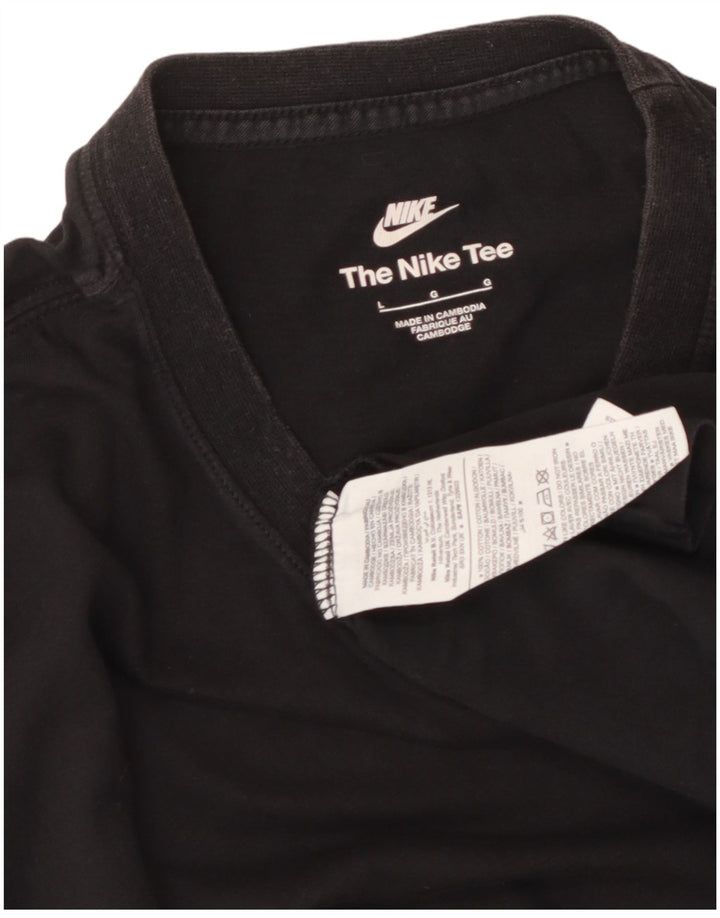 NIKE Muška majica kratkih rukava Velika crna pamučna majica