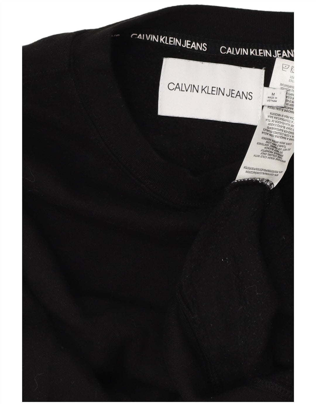 CALVIN KLEIN JEANS Ženska majica s kratkim rukavima UK 14 Srednje crni pamuk