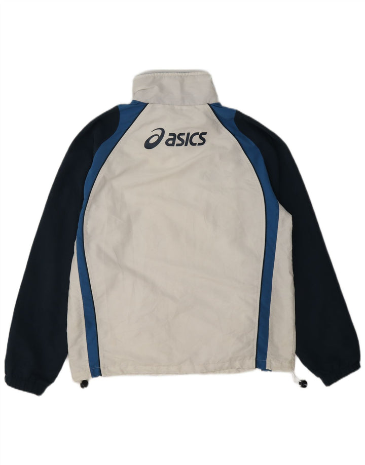 Asics muška grafička gornja jakna trenirke srednje bijele boje od poliestera
