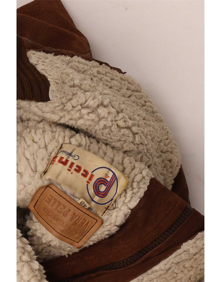 Piccini muška bomber jakna od brušene kože IT 48 srednje smeđe kožne retro boje