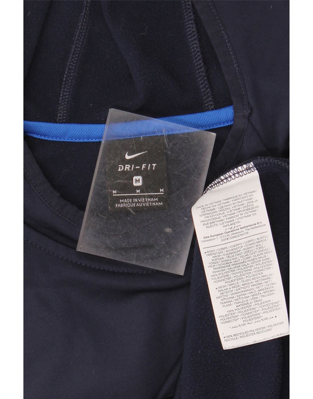 NIKE muška majica s kapuljačom Dri Fit srednje tamnoplave poliesterske boje