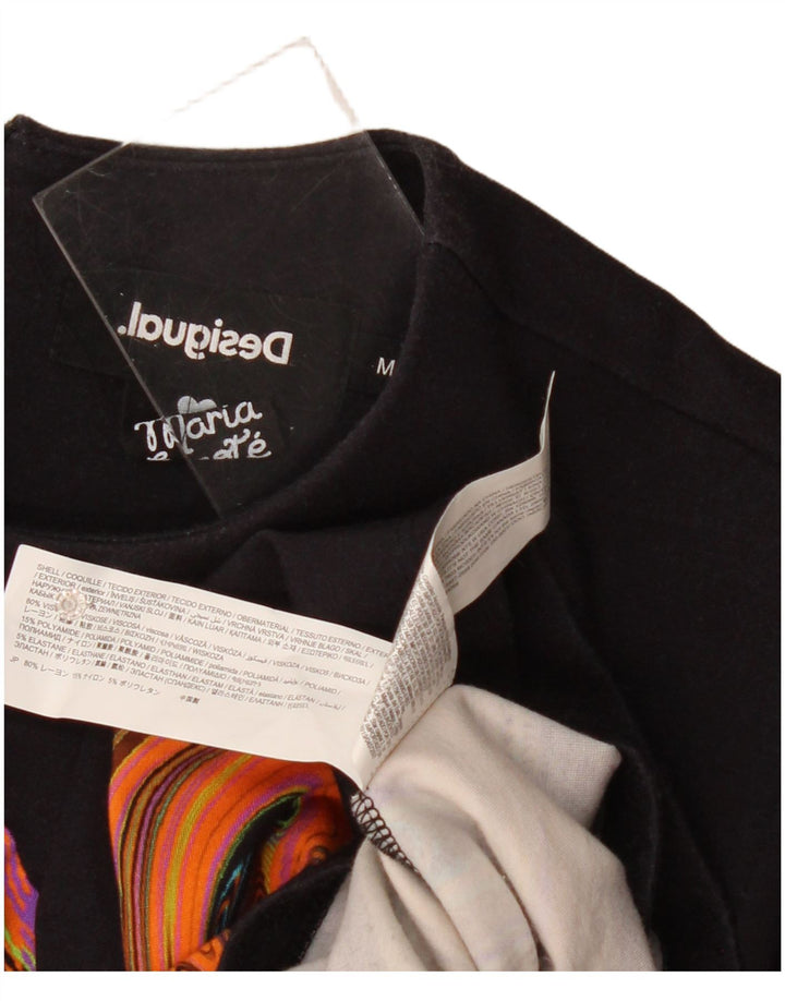 Desigual ženska plašt haljina s apstraktnim uzorkom UK 12 srednje crna