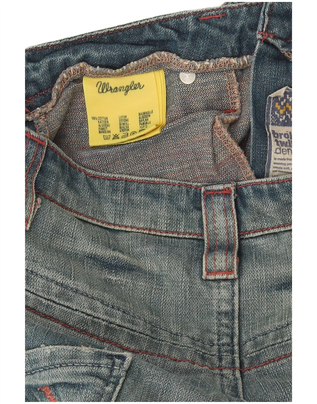 Wrangler ženske bermuda traper kratke hlače W29 srednje plavi pamuk