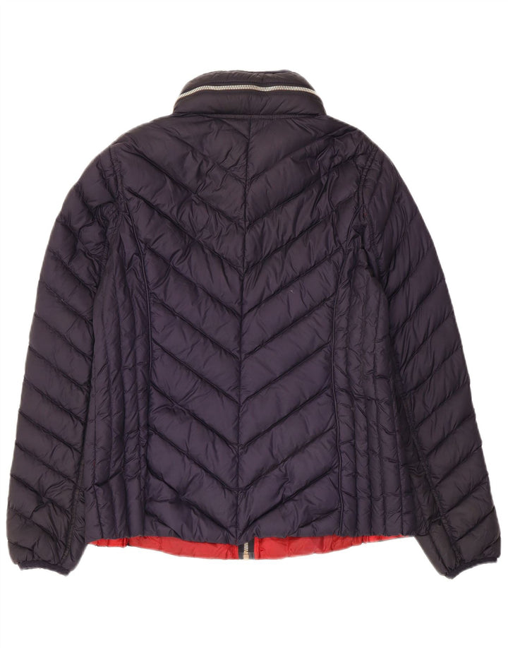 Michael Kors ženska podstavljena jakna s kapuljačom UK 14 Srednje tamnoplavi poliester