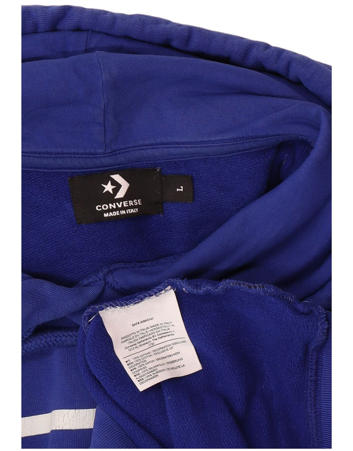 CONVERSE muška majica s kapuljačom s kapuljačom, veliki plavi pamuk