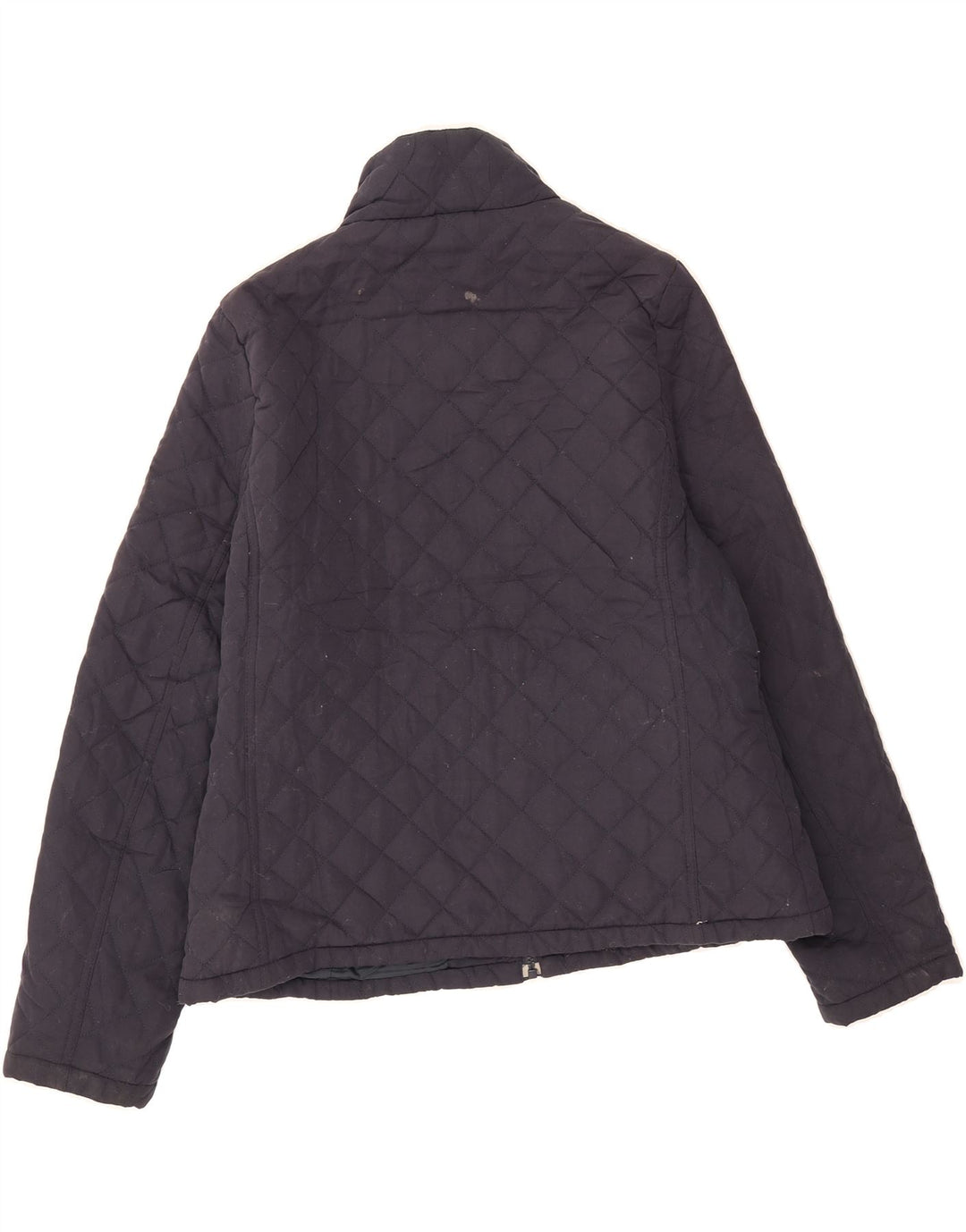 CREW CLOTHING Womens Quilted Jacket UK 16 Large Navy Blue Polyester Vintage Crew Clothing and Second-Hand Crew Clothing from Messina Hembry 