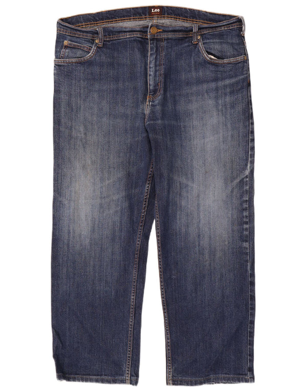 Lee Mens Brooklyn Straight Jeans W40 L27 Plavi pamuk