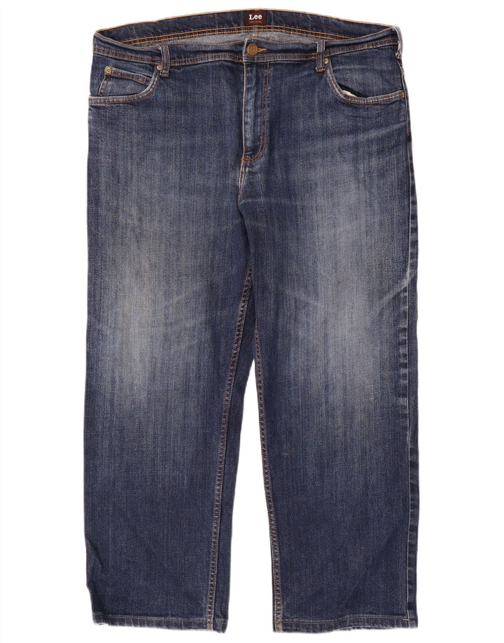 Lee Mens Brooklyn Straight Jeans W40 L27 Plavi pamuk