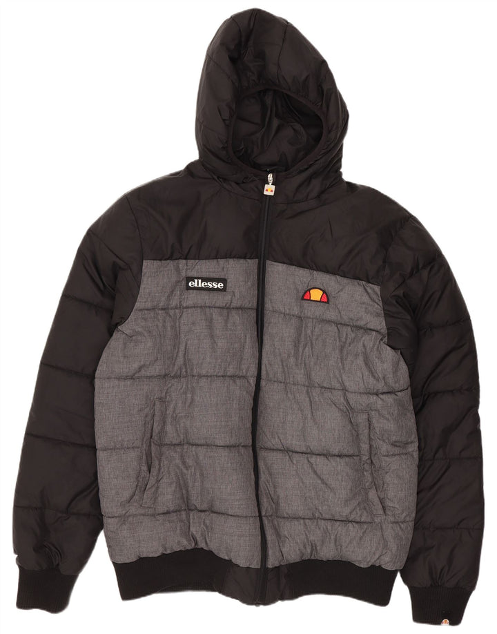 Ellesse muška podstavljena jakna s kapuljačom UK 40 velika crna poliamidna boja