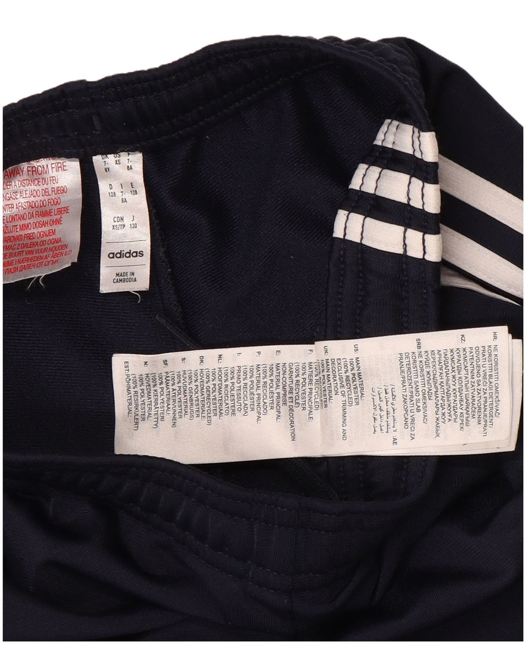 ADIDAS Hlače za trenirku za dječake 7-8 godina tamnoplavi poliester
