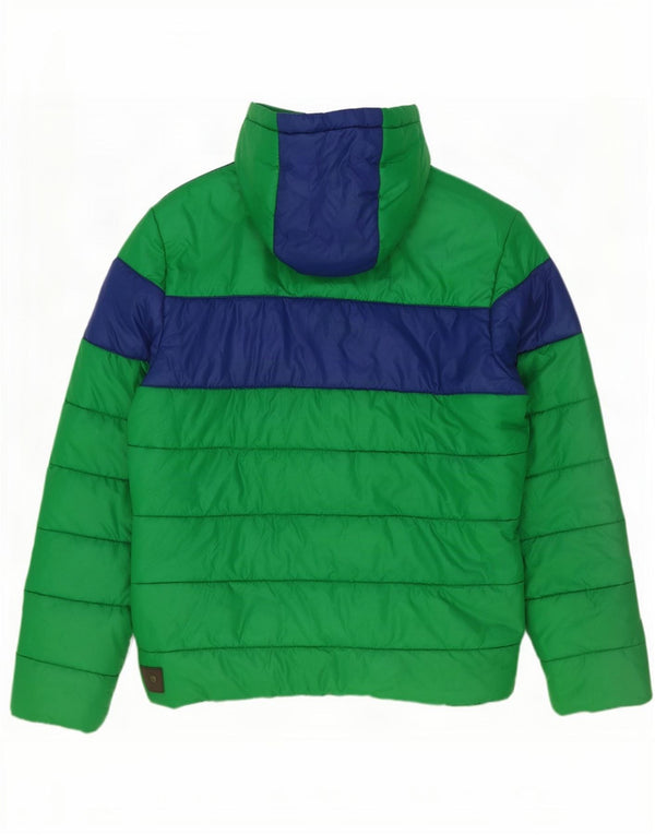 Puma muška podstavljena jakna s kapuljačom UK 40 Large Green Colourblock poliester