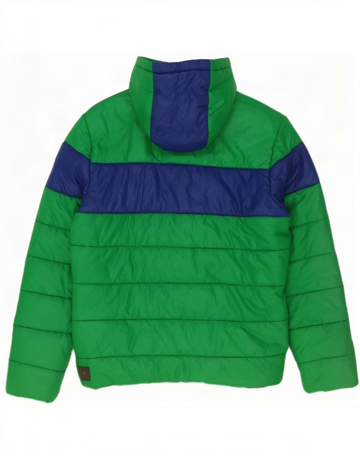 Puma muška podstavljena jakna s kapuljačom UK 40 Large Green Colourblock poliester
