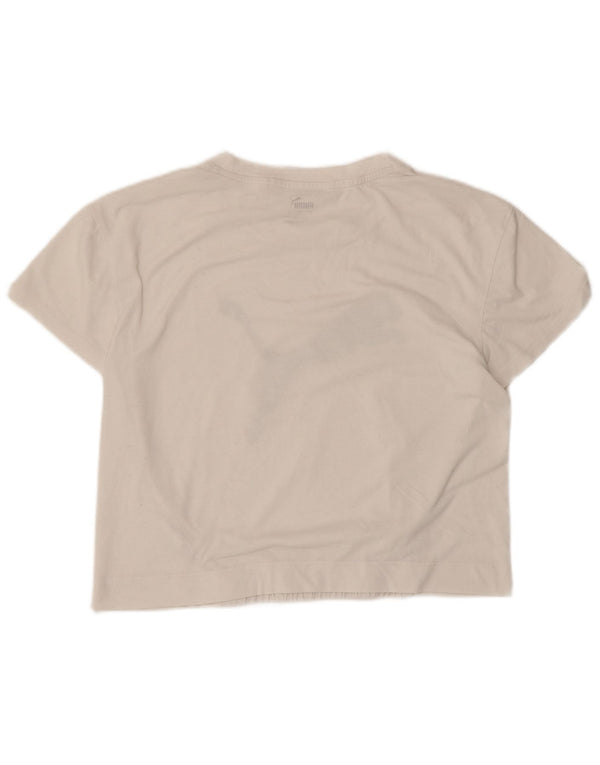 Puma ženska majica kratkih rukava s grafičkim motivima, UK 10, mali bijeli poliester