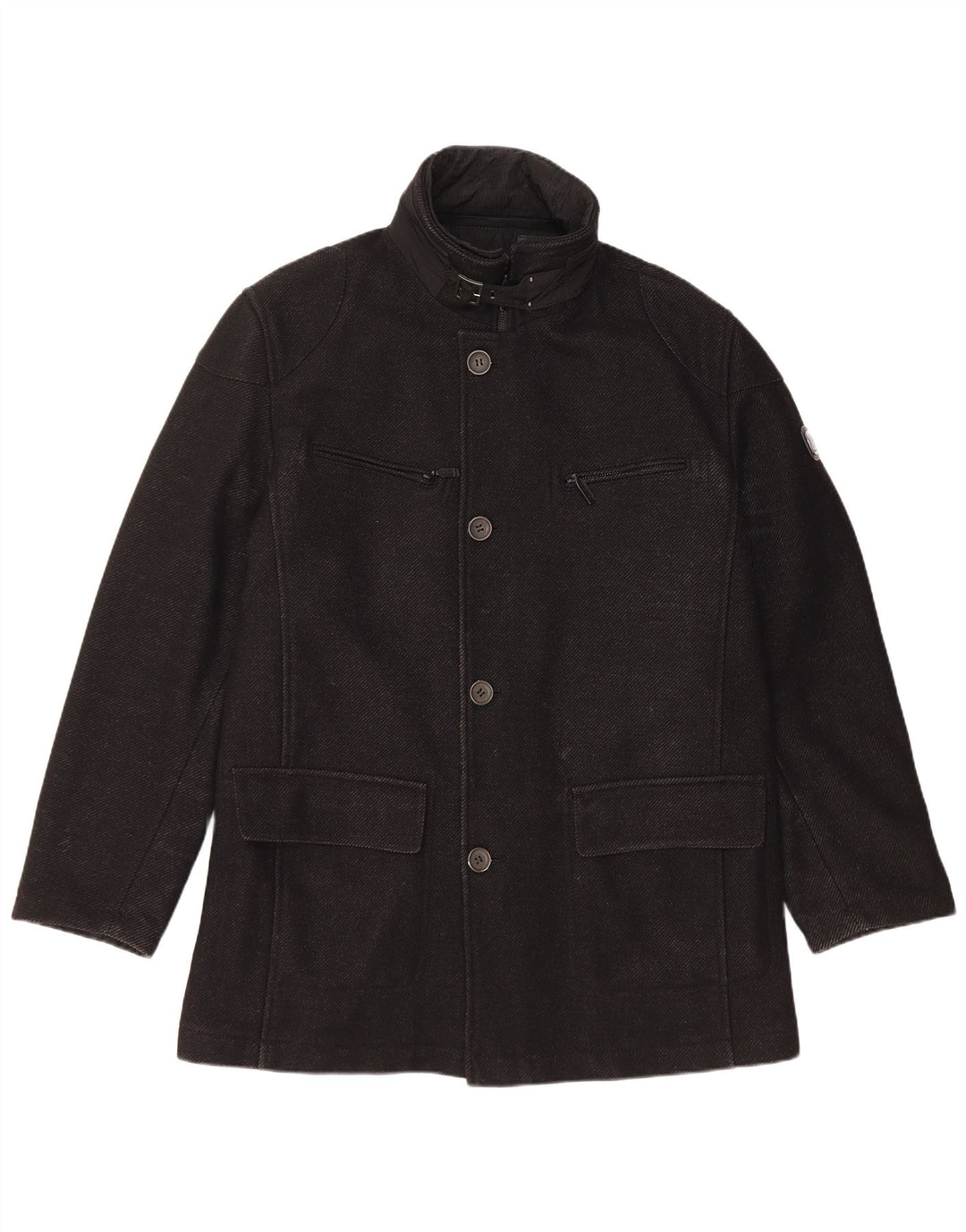 Muški kaput Bugatti EU 54 2XL crna djevičanska vuna