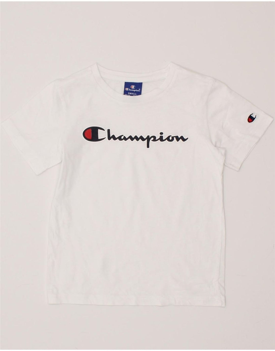 CHAMPION Boys Graphic T-Shirt Top 7-8 Years Small White Vintage Champion and Second-Hand Champion from Messina Hembry 