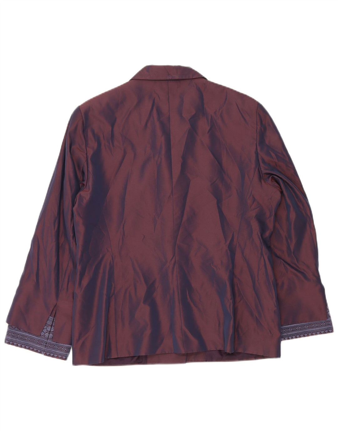 GIANFRANCO FERRE Ženska jakna sa 2 gumba UK 16 Velika ljubičasta cvjetna