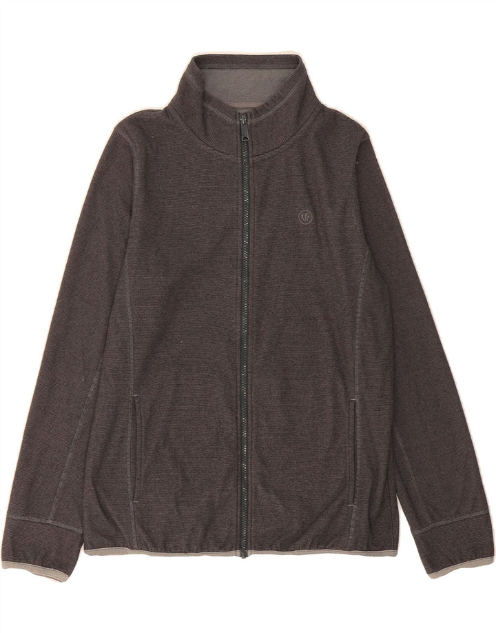 FAT FACE Womens Oversized Tracksuit Top Jacket UK 10 Small Grey Pinstripe Vintage Fat Face and Second-Hand Fat Face from Messina Hembry 