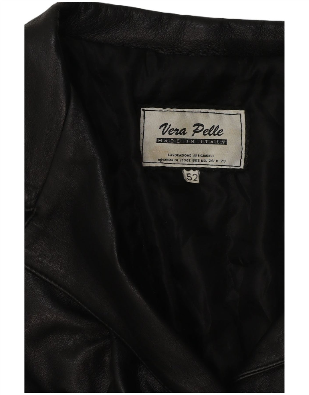 Vintage ženska kožna jakna IT 52 2XL crna
